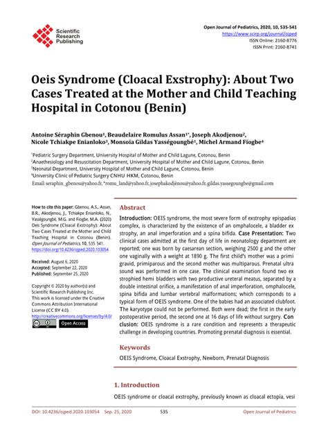 oeis|oeis syndrome.